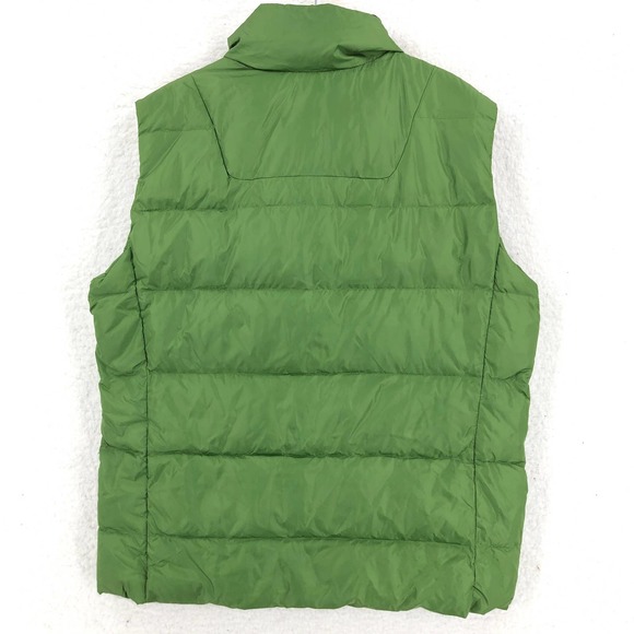Banana Republic Down Puffer Vest Mens M Green Full Zip Mock Neck Lined Pockets - Picture 5 of 6